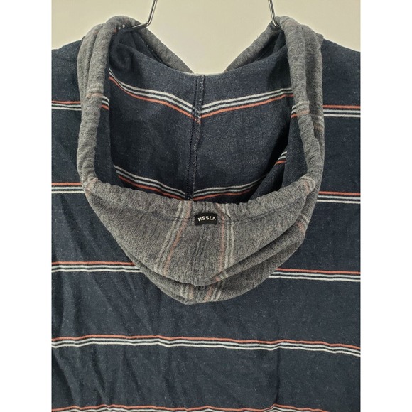 Vissla Decker Washed Hoodie Mens Medium Blue‎ Multi Color Striped Street Fashion - Picture 11 of 14